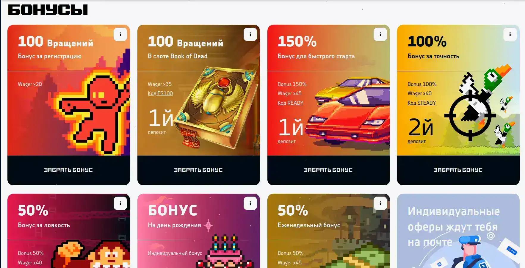 Бонусы и акции в кабинете Betwinner